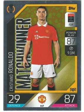 3for$99 CRISTIANO RONALDO 2022-23 Topps Match Attax Manchester United #117